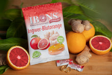Lade das Bild in den Galerie-Viewer, IBONS Ingwer-Blutorange zuckerfrei 75g x 10