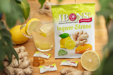 Lade das Bild in den Galerie-Viewer, IBONS Ingwer-Zitrone zuckerfrei 75g x 10