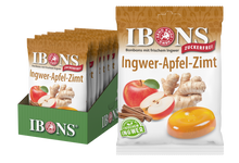Lade das Bild in den Galerie-Viewer, IBONS Ingwer-Apfel-Zimt zuckerfrei 75g x 10