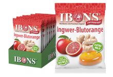 Lade das Bild in den Galerie-Viewer, IBONS Ingwer-Blutorange zuckerfrei 75g x 10