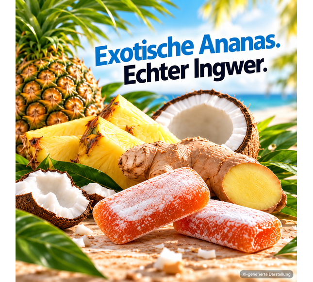 Ingwer-Ananas mit Kokosnuss 92g