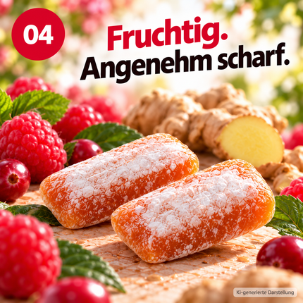 Ingwer-Himbeer mit Cranberry 60g x 10