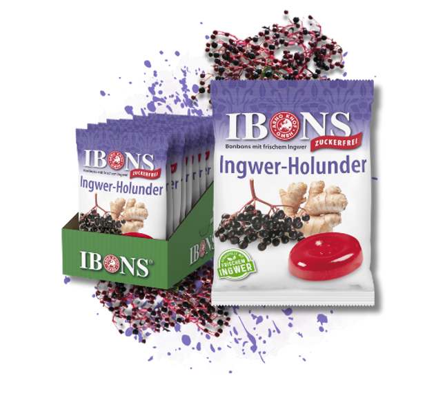 Ingwer-Holunder zuckerfrei 75g x 10