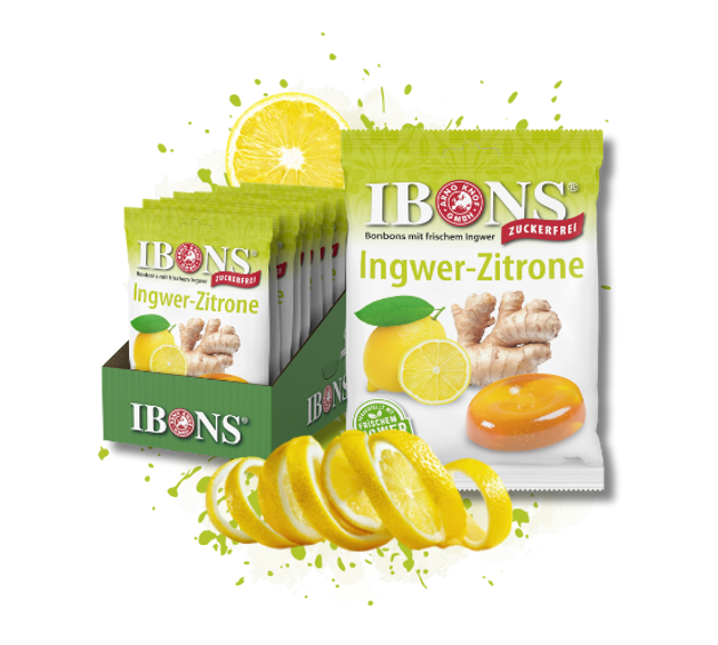 Ingwer-Zitrone zuckerfrei 75g x 10