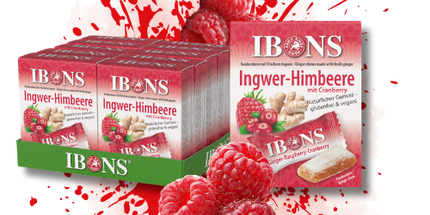 IBONS Ingwer-Himbeer mit Cranberry 60g x 10