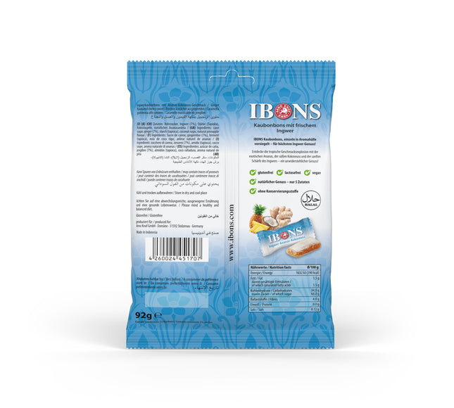 Ingwer-Ananas mit Kokosnuss 92g x 10