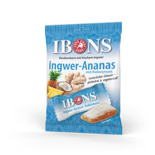 Lade das Bild in den Galerie-Viewer, IBONS Ingwer-Ananas mit Kokosnuss 92g x 10
