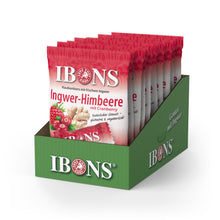 Lade das Bild in den Galerie-Viewer, IBONS Ingwer-Himbeer mit Cranberry 92g x 10
