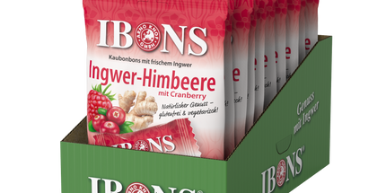 Ingwer-Himbeere mit Cranberry 92g