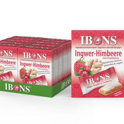 IBONS Ingwer-Himbeer mit Cranberry 60g x 10 – Produktbild 3