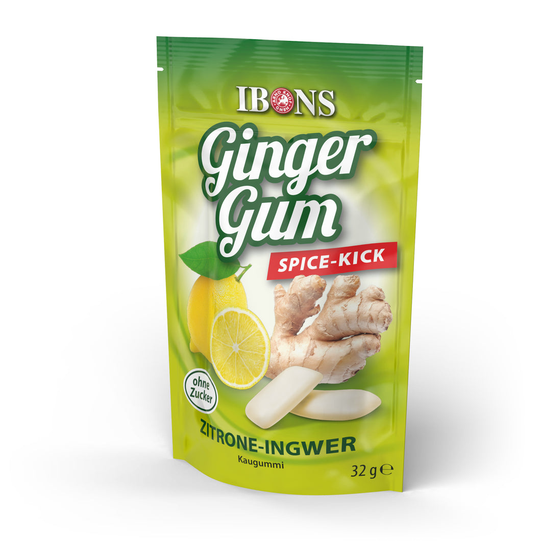 IBONS GingerGums Lemon 32g zuckerfrei