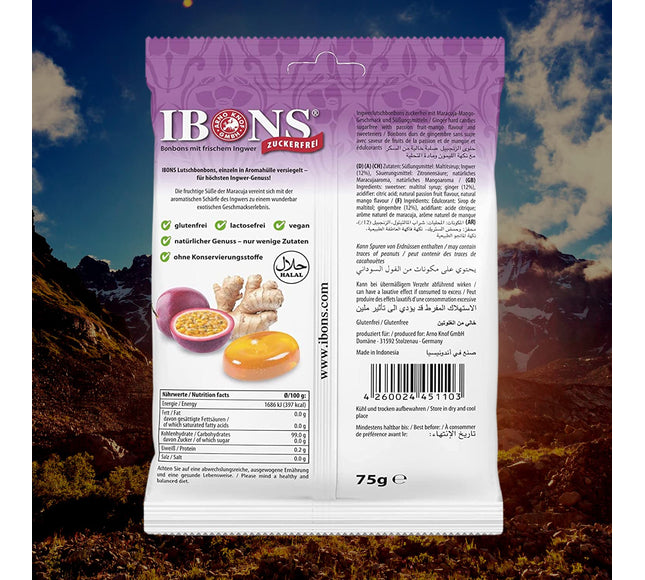 Ingwer-Maracuja zuckerfrei 75g x 10