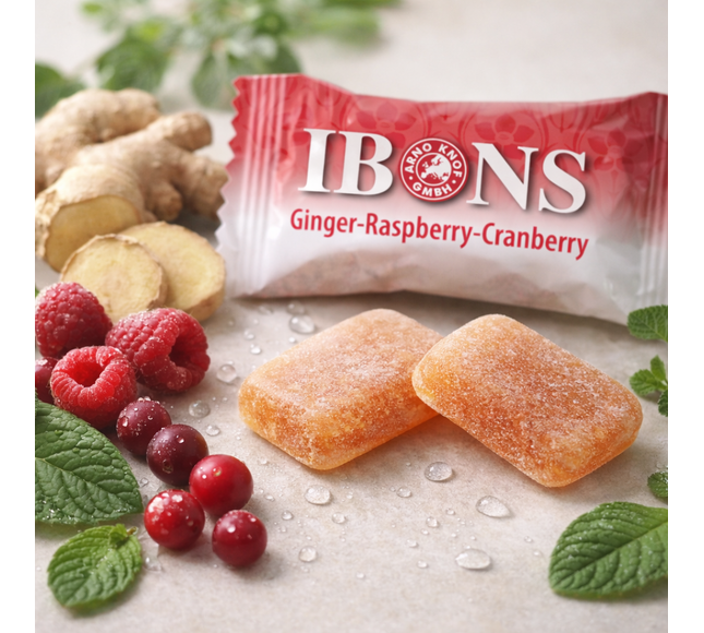 IBONS Ingwer-Himbeer mit Cranberry 60g x 10 – Produktbild 2