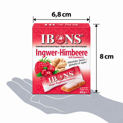 Ingwer-Himbeer mit Cranberry 60g x 10