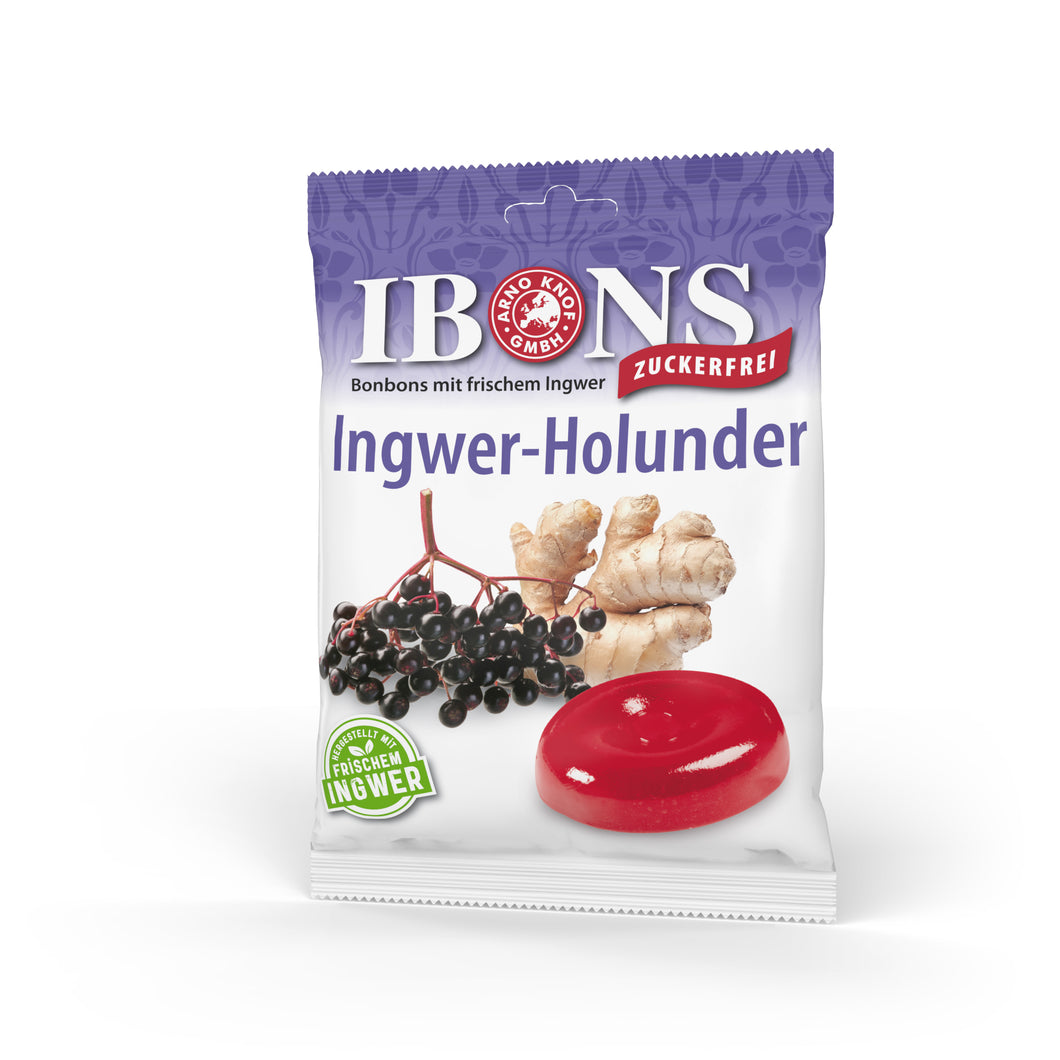 IBONS Ingwer-Holunder zuckerfrei 75g