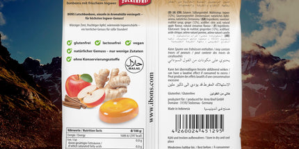 Ingwer-Apfel-Zimt zuckerfrei 75g