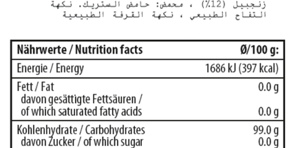 Ingwer-Apfel-Zimt zuckerfrei 75g