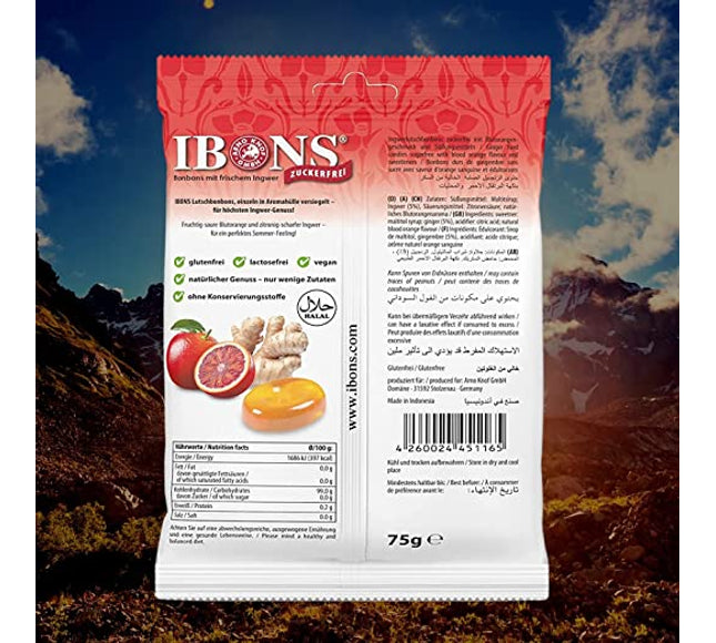 Ingwer-Blutorange zuckerfrei 75g x 10