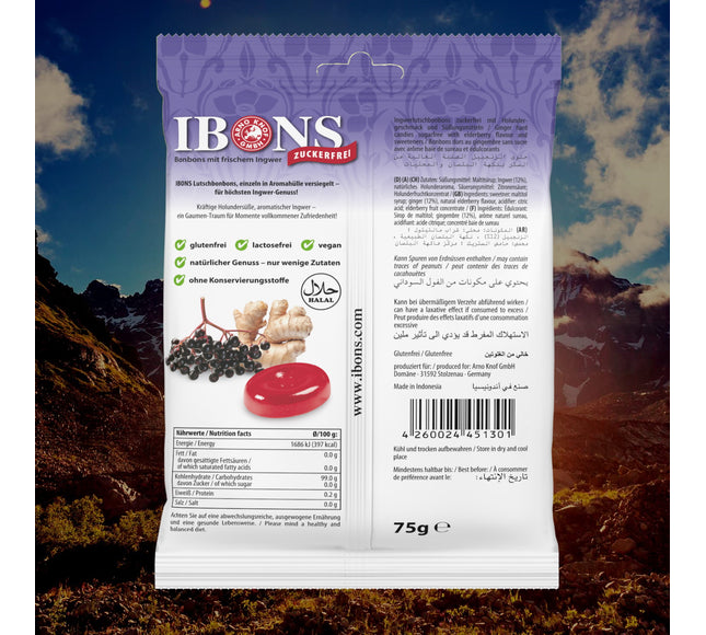 Ingwer-Holunder zuckerfrei 75g x 10