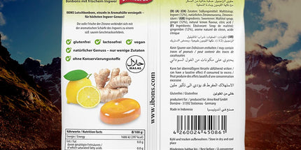 Ingwer-Zitrone zuckerfrei 75g x 10